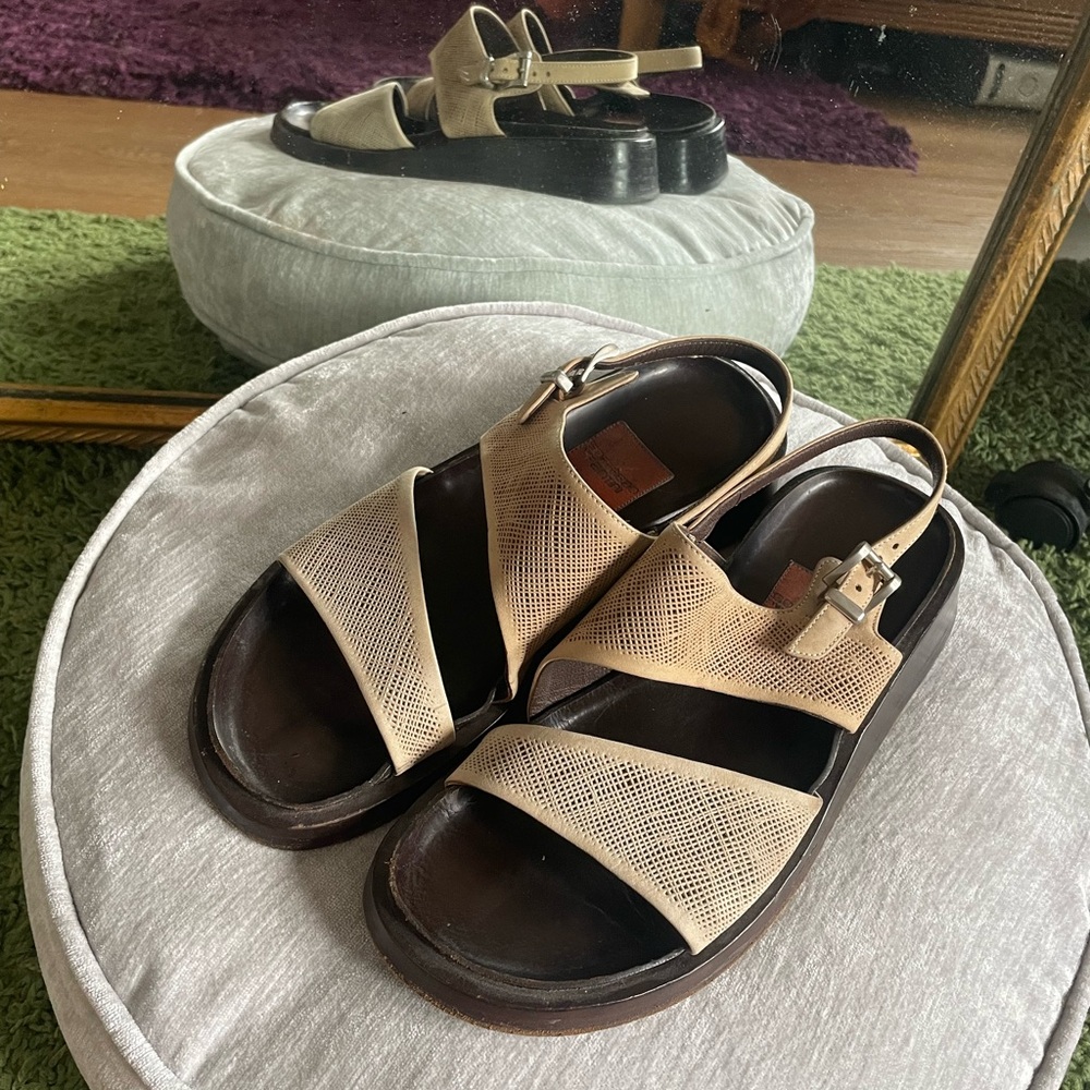 Chic Beige Goffredo Fantini Italian Sandals